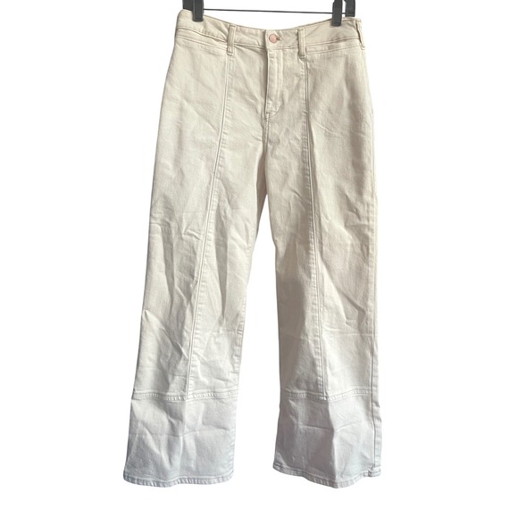 PILCRO Anthropologie Seamed Wide Leg Jeans Cream Size 30 NWOT - Picture 6 of 10